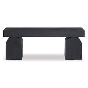 Holgrove Black Accent Dining Table Bench Backless 50 in.