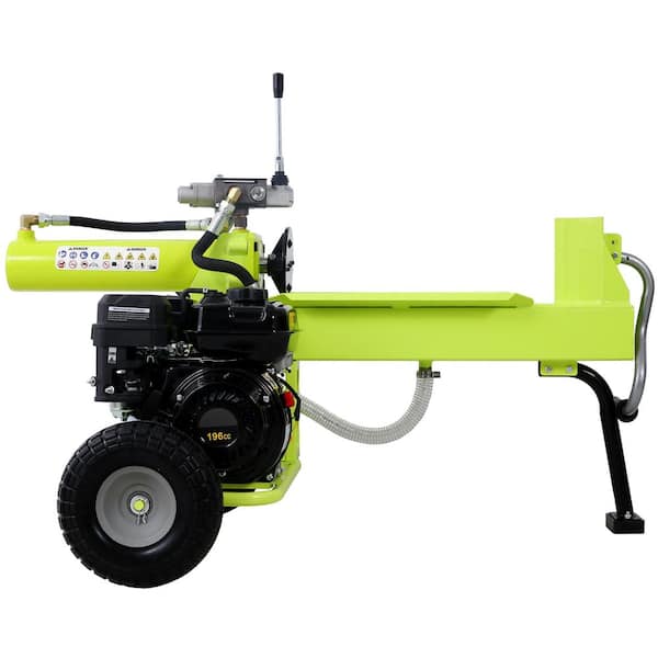 Portable 20-Ton Gas Log Splitter with Auto Return : 7HP Engine-Horizontal Full Beam Wood Splitter for Outdoor Use