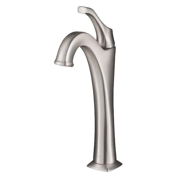 Arlo Single Handle Vessel Sink Faucet with Pop Up Drain in Spot-Free All-Brite Brushed Nickel (2-Pack)