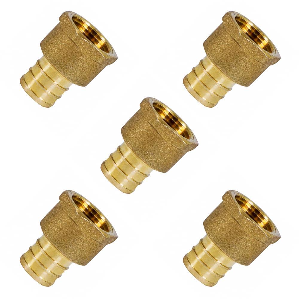 3/4 in. Brass PEX Barb x 1/2 in. Female Pipe Thread Adapter Fitting (5-Pack) price history on PriceWatchPro