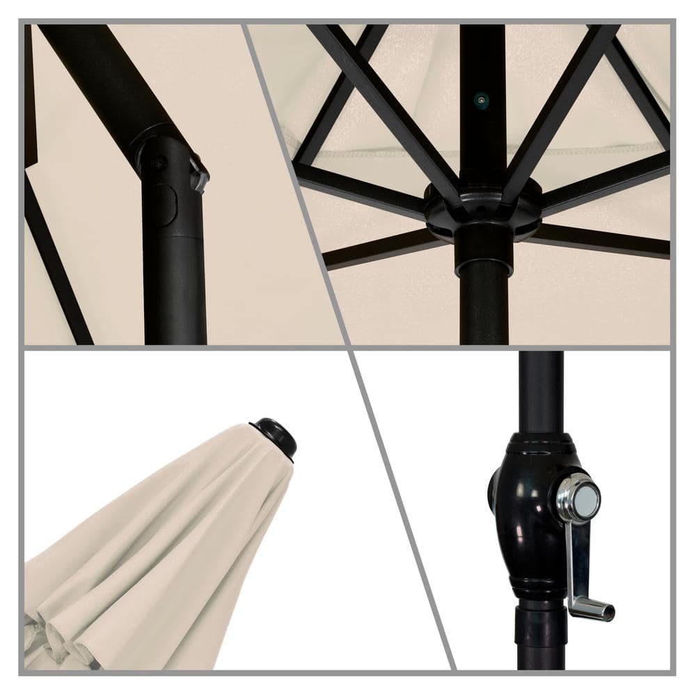 Astella 9-Foot Beige Polyester Market Umbrella with Steel Pole