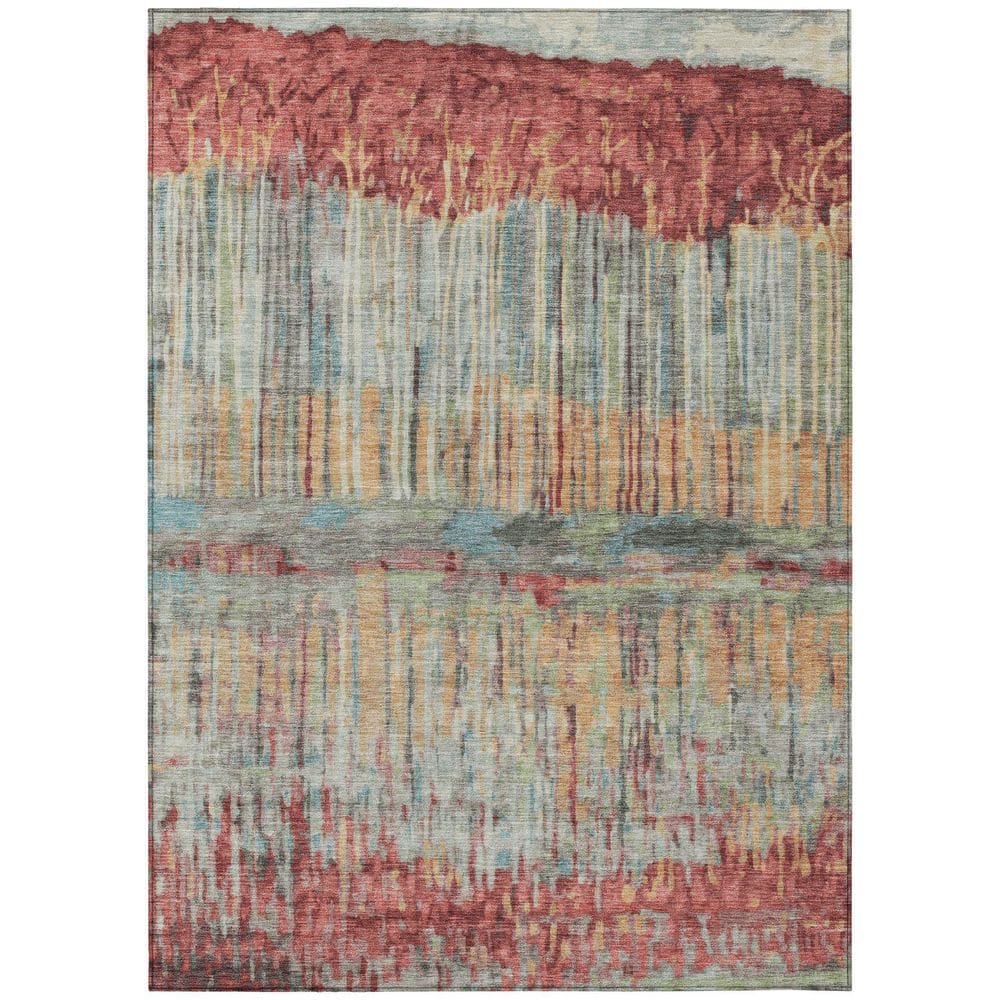 Chantille Machine Washable Indoor/Outdoor Abstract ACN2428 Coral 8 ft. x 10 ft. Area Rug price history on PriceWatchPro