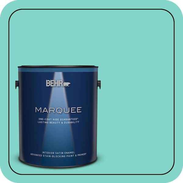 BEHR MARQUEE 1 gal. Home Decorators Collection #HDC-MD-09 Island Oasis One-Coat Hide Satin Enamel Interior Paint & Primer