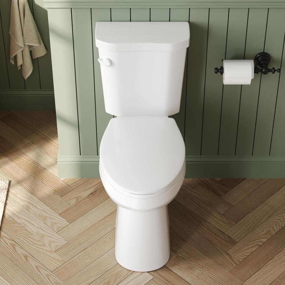 21-Inch White Ceramic Elongated High Efficiency Toilet
