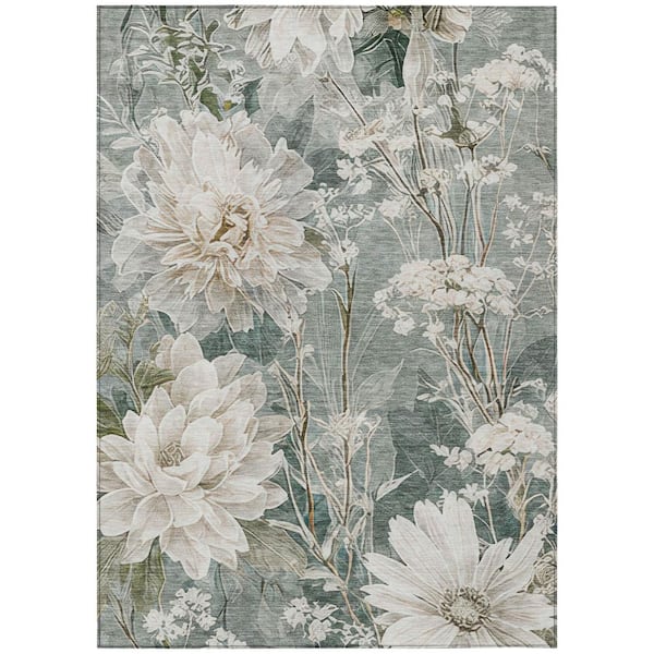 Chantille Machine Washable Indoor/Outdoor Abstract ACN2935 Sage 10 ft. x 14 ft. Area Rug