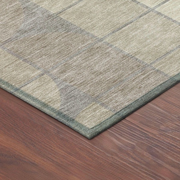 Chantille Machine Washable Indoor/Outdoor Abstract ACN2418 Taupe 3 ft. x 4 ft. Area Rug