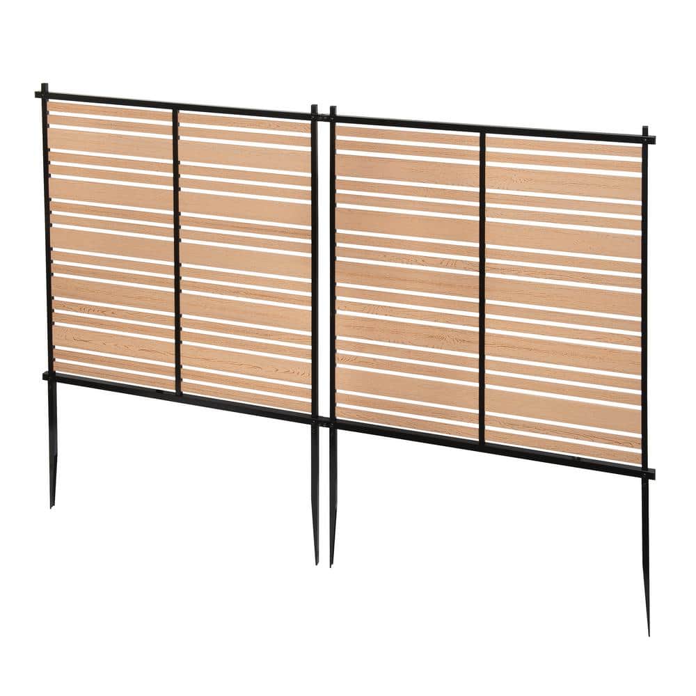 Cedar Vinyl No-Dig Privacy Screen Panels for Outdoor Use