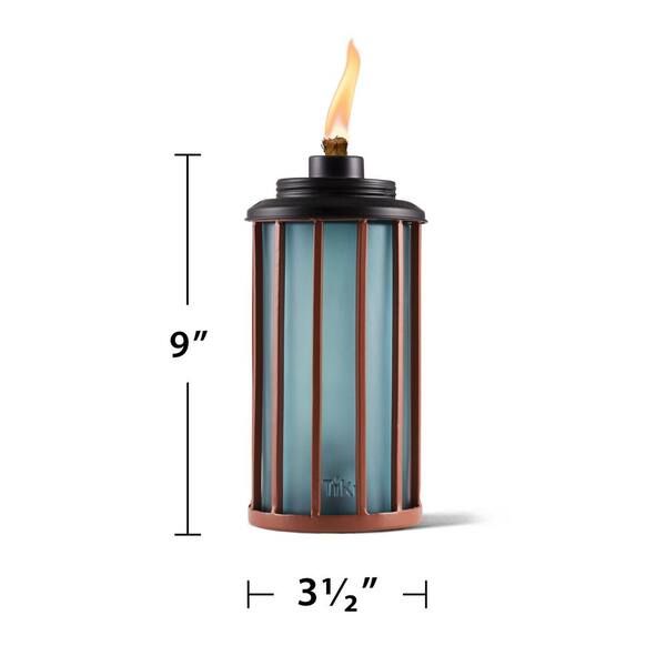 TIKI Wildblumen Glas-Fackeln 2er Pack - Einfache Installation, Bis 165cm, Mehrfarbig