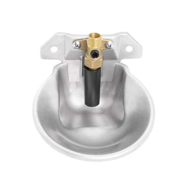 Stainless Steel Automatic Water Drinking Bowl with Copper Valve for Sheep Goat Cattle Pig Dog Livestock Supplies
