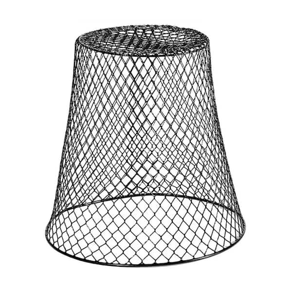 9.06 in. Black Chicken Wire Cloches Plant Covers Metal Heavy Duty Plant Protectors with 30 Stakes 20 Labels (10-Pack)
