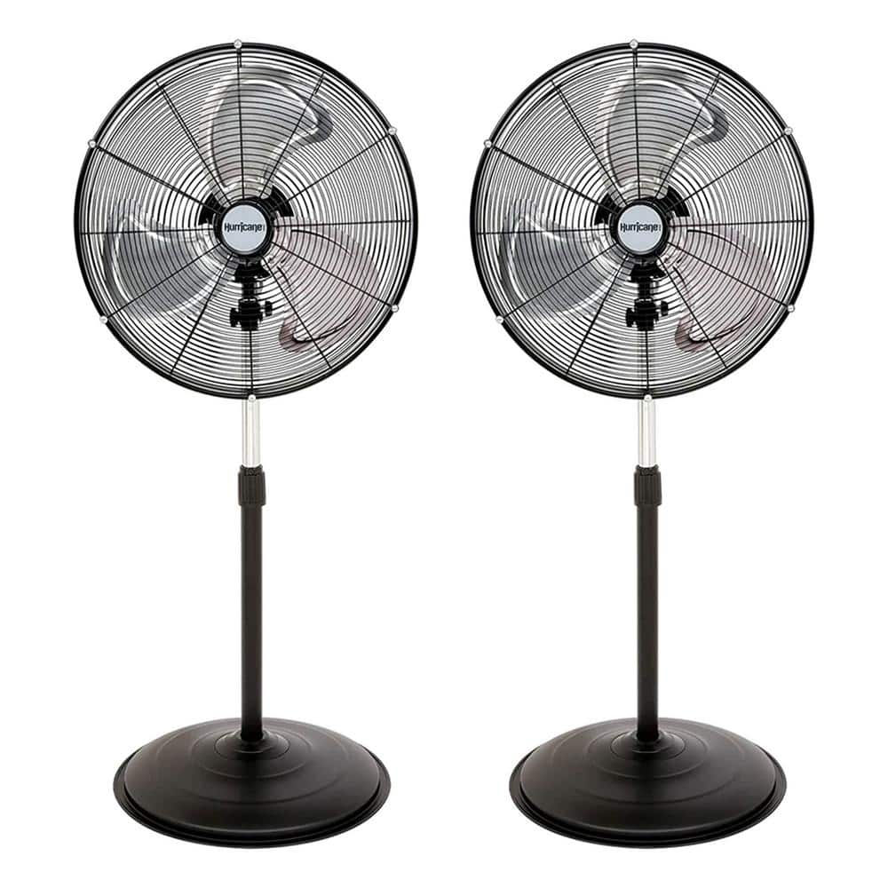 Hurricane Pro Series 20 in. 3 Fan Speeds Stand Fan in Black with