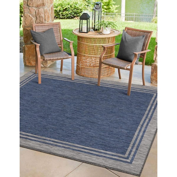 Ruggable 131595 Noor Sapphire 2-1/2' x 7' Indoor/Outdoor Area Rug