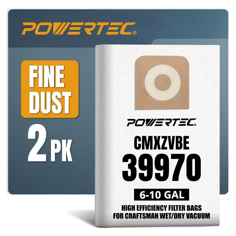 Dust Collection Bags for Craftsman 39970 Shop Vacs Filter Replacement, for 6-10 Gal. CMXEVBE 17155/17584/18590 (2PK) price history on PriceWatchPro
