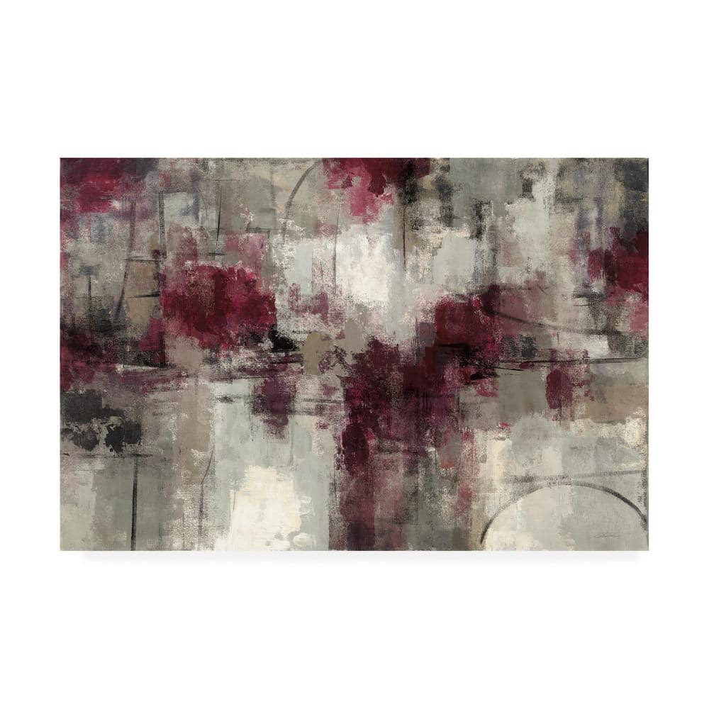 Silvia Vassileva Stone Gardens Red Gray Canvas Art Print