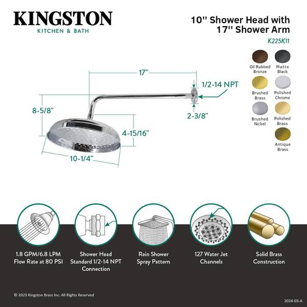1-Spray 15 in. Single Wall Mount Fixed Rain Shower Head in Chrome 1-Spray 15 in. Single Wall Mount Fixed Rain Shower Head in Chrome