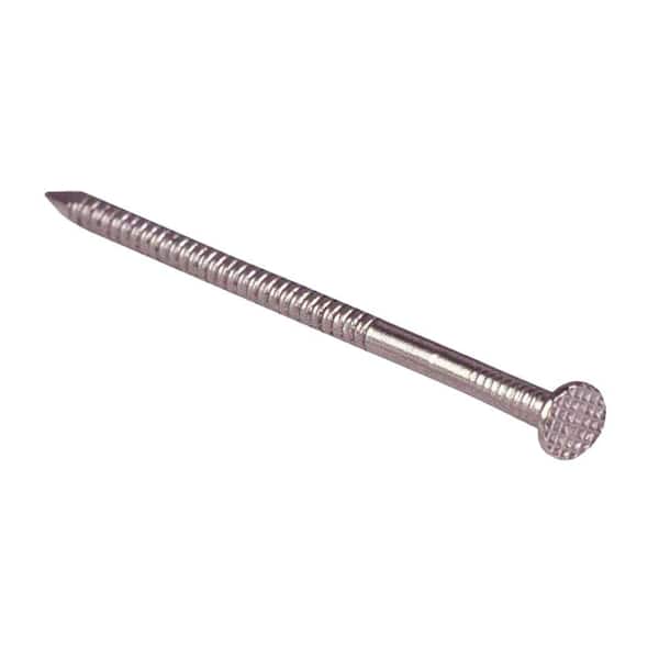 Grip-Rite 3-1/4 in. x 9-Gauge 12-penny 304 Stainless Steel Ring Shank Patio/Deck Nails 1 lb. Box