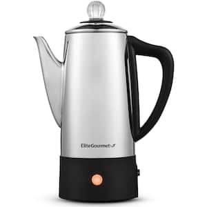 EC140 6-Cup Stainless Steel Brewing Coffee Percolator - Silver