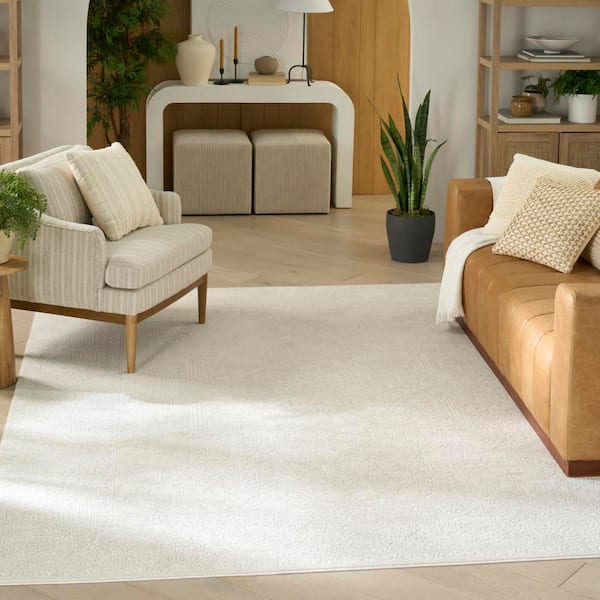 Grace Ivory Light Grey 8 ft. x 10 ft. Distressed Traditional Area Rug