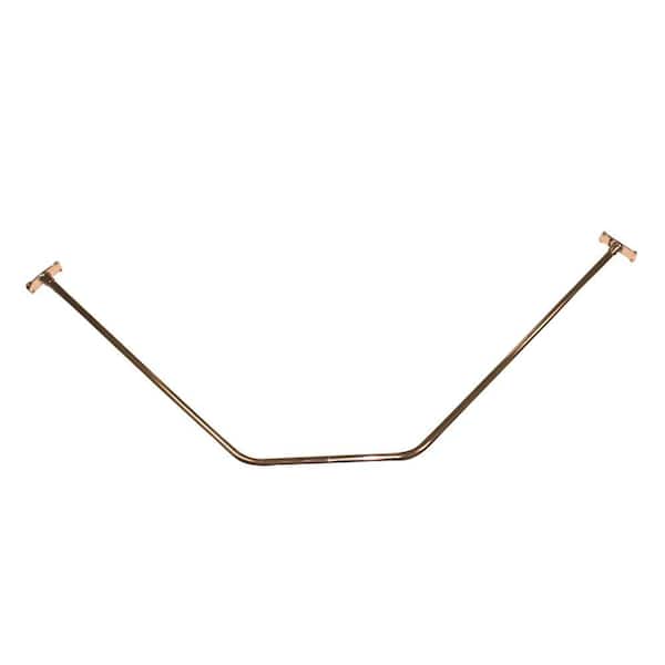 Barclay Products Neo Angle 60 in. x 26 in. Shower Rod in Polished Brass