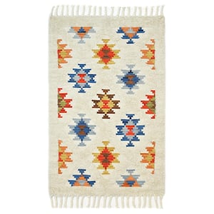 Roger Bohemian Shaggy Moroccan Multi 9 ft. x 12 ft. Hand Woven Area Rug