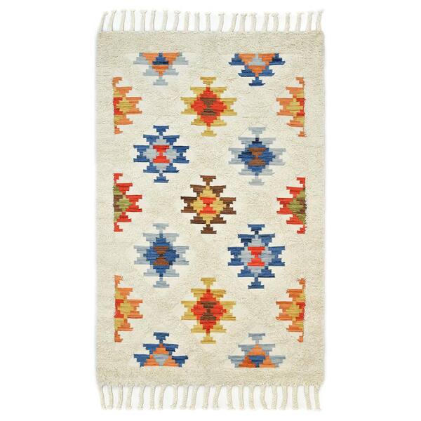 Solo Rugs Roger Bohemian Shaggy Moroccan Multi 9 ft. x 12 ft. Hand Woven Area Rug