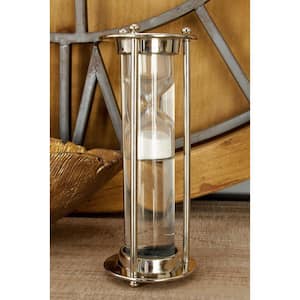 Silver Hourglass Sand Aluminum Timer with Water Tube
