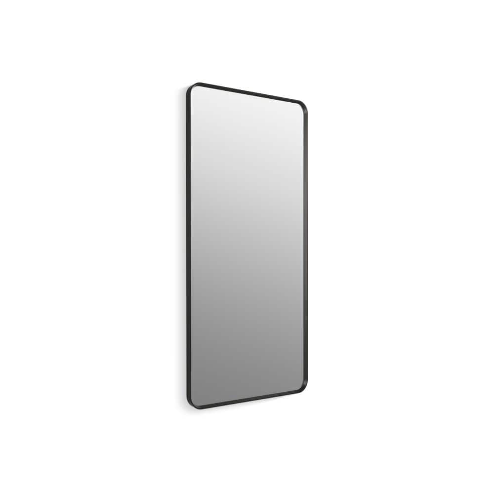 Essential Matte Black 60" x 28" Rectangular Bathroom Vanity Mirror