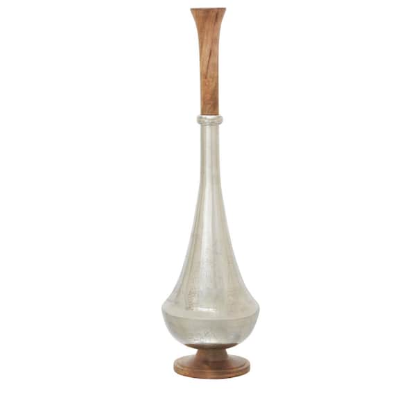 Litton Lane Silver Aluminum Contemporary Decorative Vase