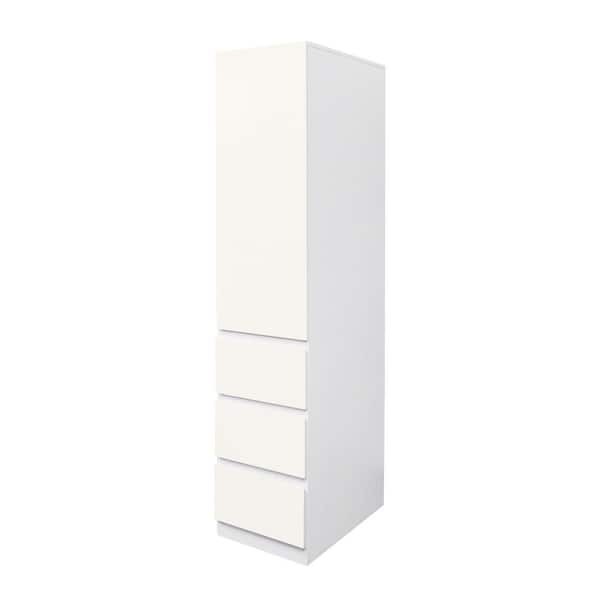 Kitchen Pantry Storage Cabinet, Food Pantry Cabinet with Door, Shelves and Drawers-White