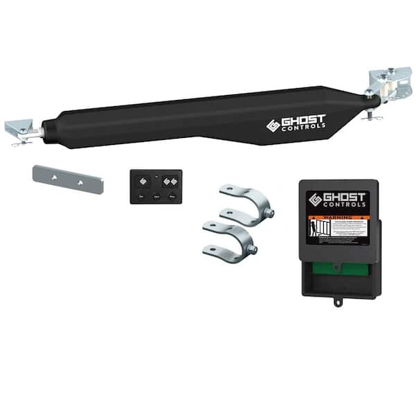 GHOST CONTROLS D Series Single Smart Ready Automatic Gate Opener Kit with Tube Gate Brackets