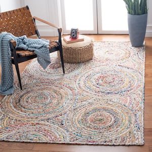 Cape Cod Beige/Multi 6 ft. x 9 ft. Abstract Circles Geometric Area Rug