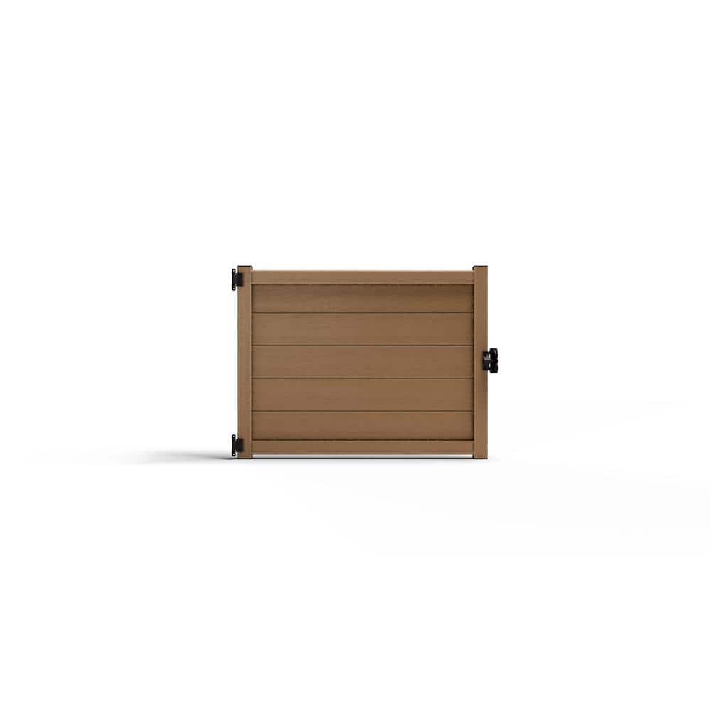 Composite Modern Horizontal Privacy Perimeter Gate (3.5 ft. H x 4 ft. W) Timber Brown price history on PriceWatchPro