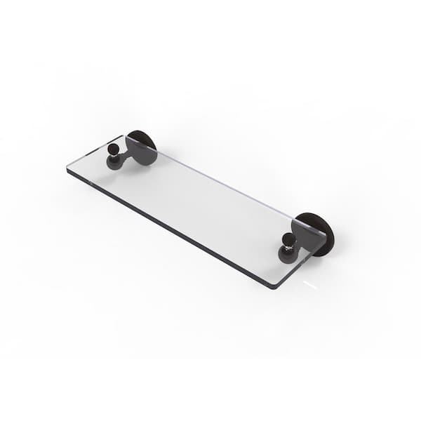 Allied Brass Shadwell Collection 16 in. W Glass Vanity Shelf with Beveled Edges in Oil Rubbed Bronze