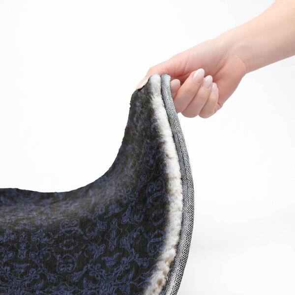 Dream Shag Premium Machine Washable Abstract ADS785 Blue 10 ft. x 14 ft. Area Rug