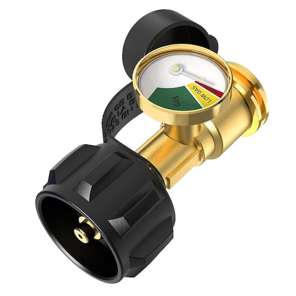 Propane Tank Gauge Level Indicator with QCC1/Type 1 Connector for 5-40lb Tanks Pressure Leak Detector