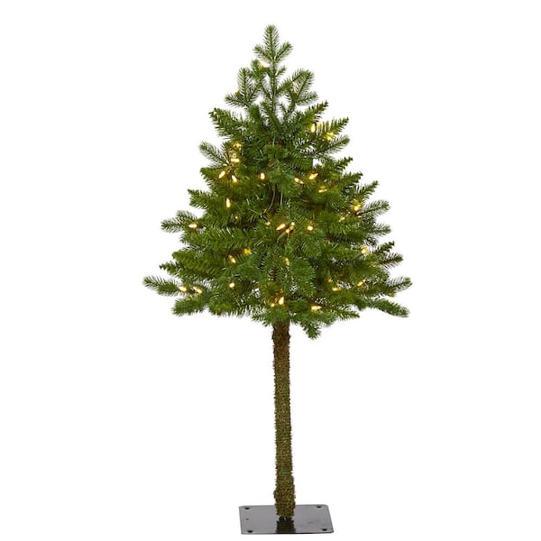 Nearly Natural 3 ft. Pre-Lit Swiss Alpine Artificial Christmas Tree with 50 Clear LED Lights