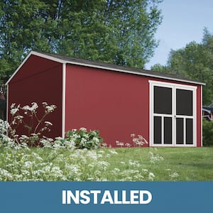 Professionally Installed Astoria 12 ft. x 20 ft. Multi-Purpose Backyard Wood Storage Shed- Gray Shingle (240 sq. ft.)