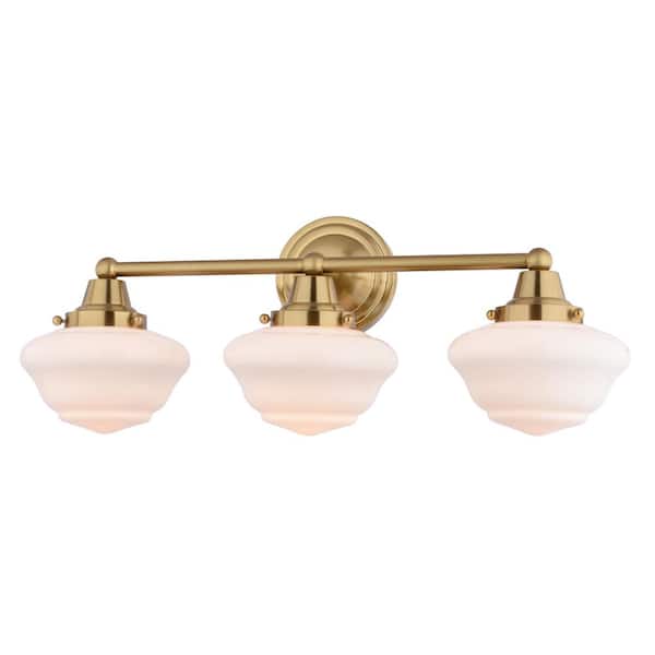 VAXCEL Eastgate 23 in. Wide 3-Light Antique Gold Bathroom Vanity