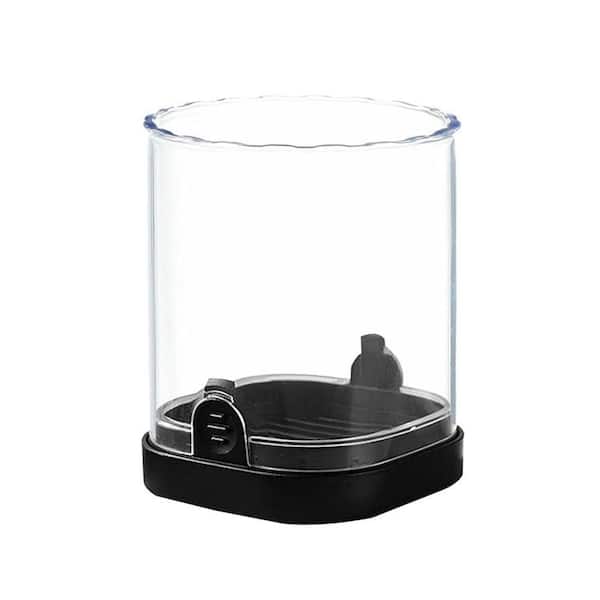 Stainless Steel Detachable Fruit Slicer with Push Plate, 8-Blade Strawberry Grape Banana Cutter, Large-Capacity Cup