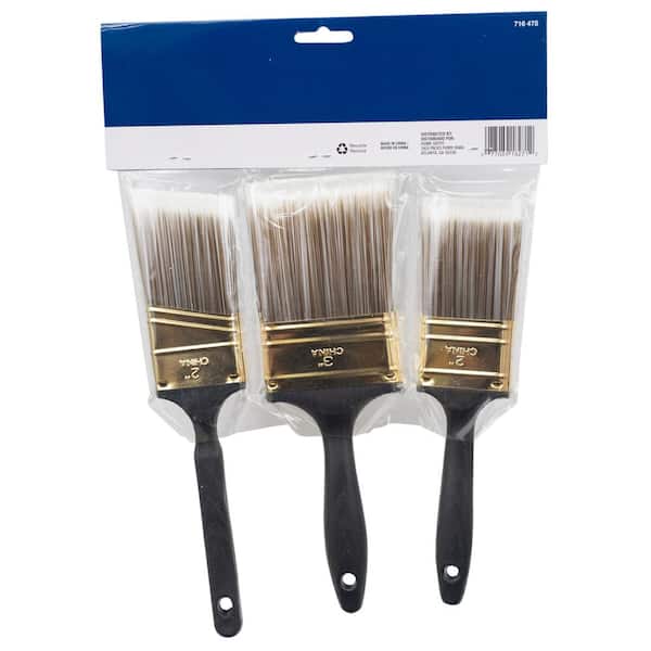 911214 Paint Brush: Flat Sash Brush, 2 1/2, Synthetic, Polyester, 9 3/4  Overall Lg