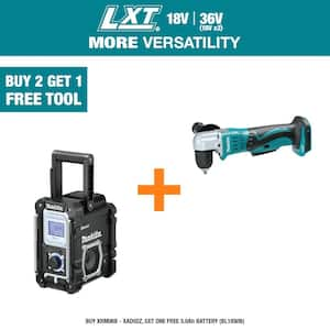 18V LXT Lithium-Ion Cordless Bluetooth Job Site Radio (Tool Only) with 18V LXT Lithium-Ion 3/8 in. Cordless Angle Drill