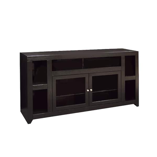 Bridgevine Home 75 in. Fully Assembled Mocha TV Stand, Fits TV's up to 80 in.