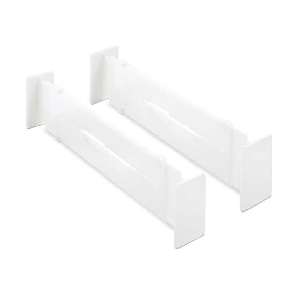 Whitmor 16 in. x 3.5 in. x 3.125 in. White PVC Closet Drawer Organizer
