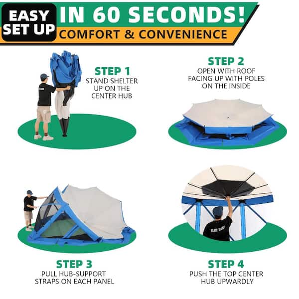 COBIZI 15x15 Pop Up Gazebo Screen Tent Screen House for Camping