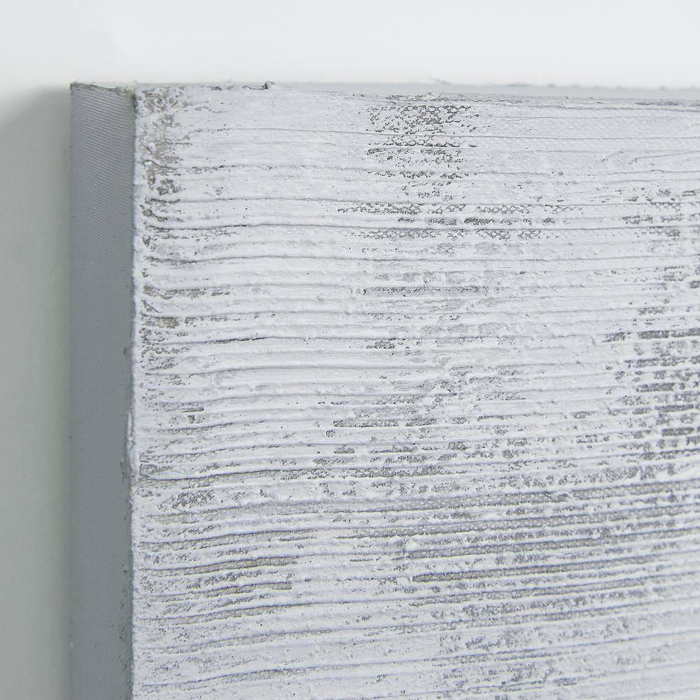 Silver Light Textured Abstract Hand Painted Canvas Set