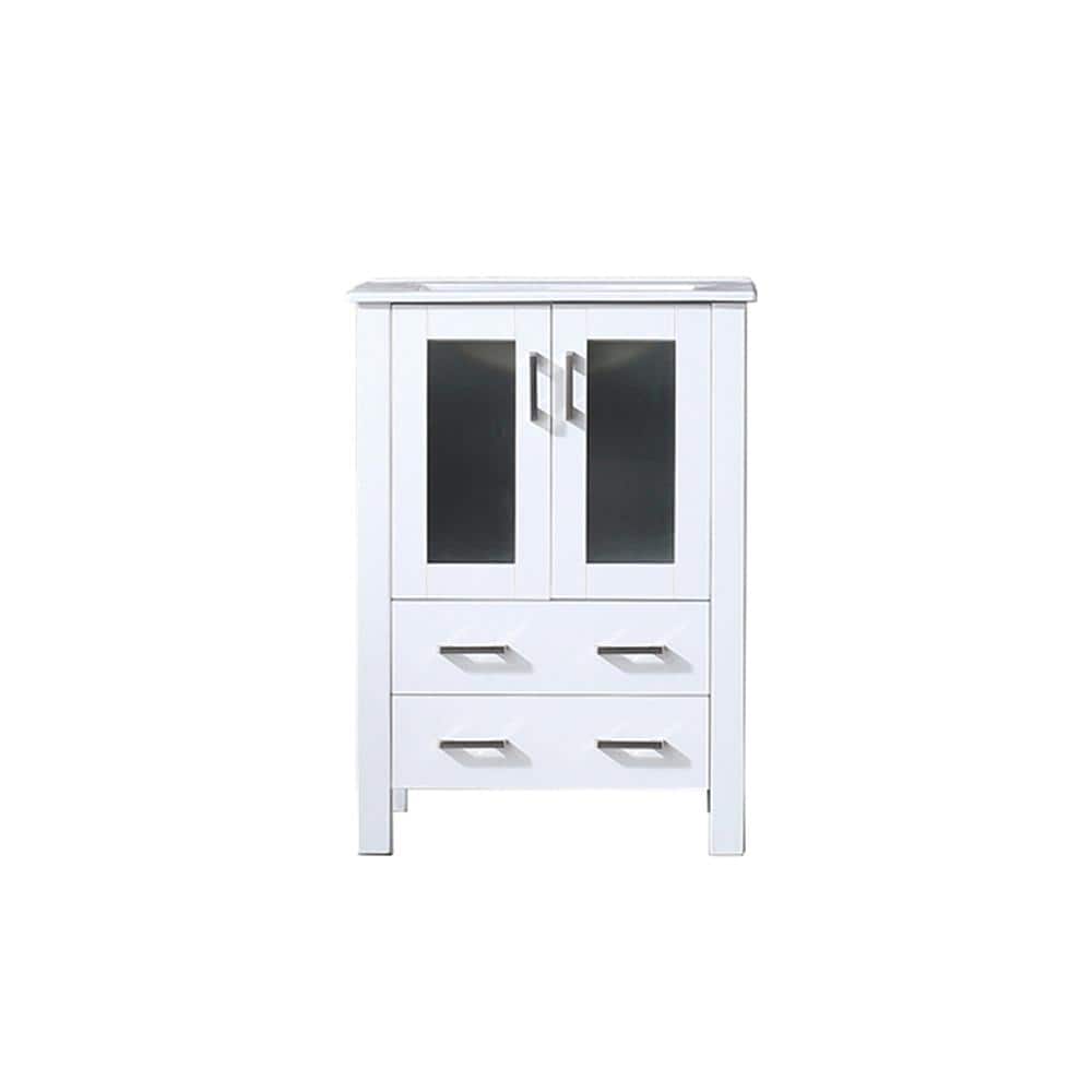 Volez 24" White Single Vanity with Integrated Sink