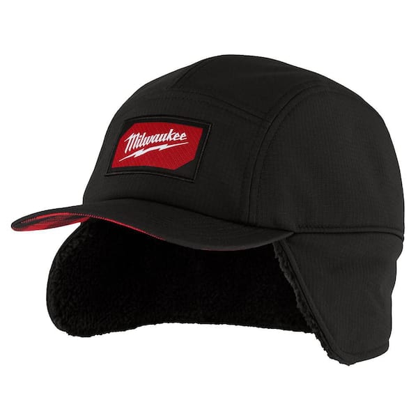 L/XL Black Sherpa-Lined Hat