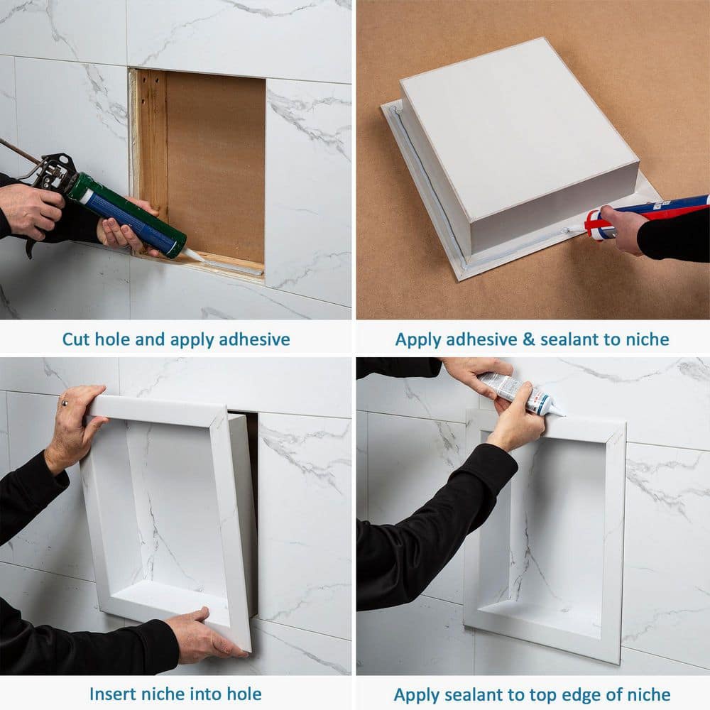 Silver Lake Vinyl Waterproof Shower Niche Insert