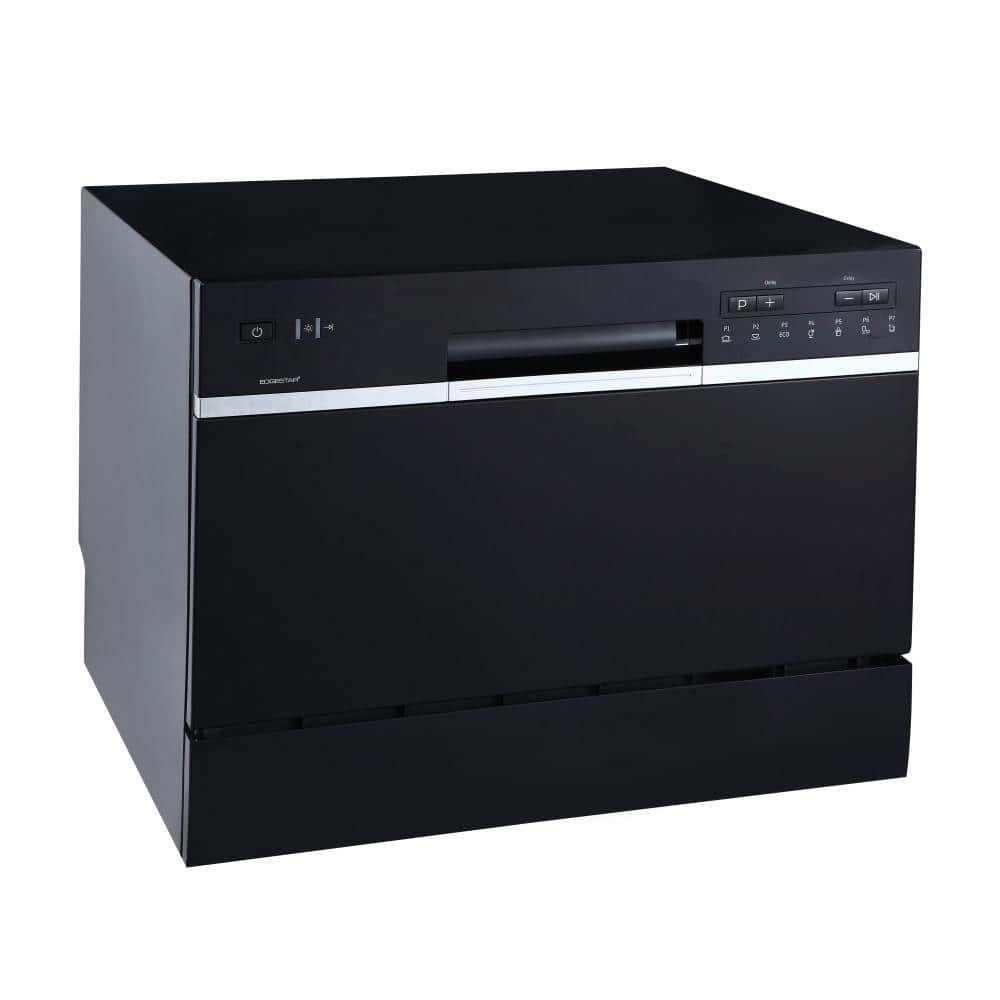EdgeStar 22 in. Wide 6-Place Setting Energy Star Rated Countertop Dishwasher - Black