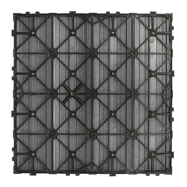 UltraShield Naturale 1 ft. x 1 ft. Quick Deck Outdoor Composite Deck Tile Sample in Westminster Gray